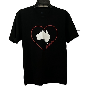 ellen degeneres black and red love australia short sleeve shirt